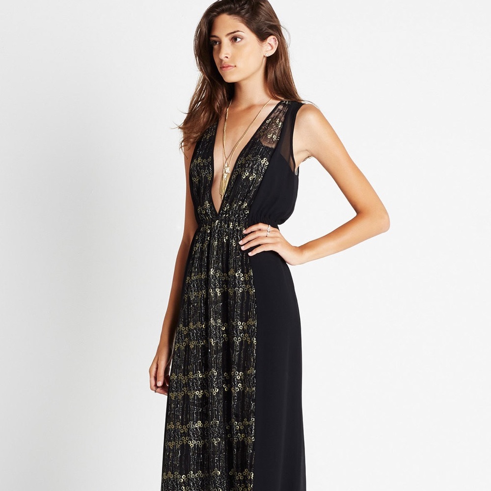BCBGeneration V-Neck Long Maxi Dress